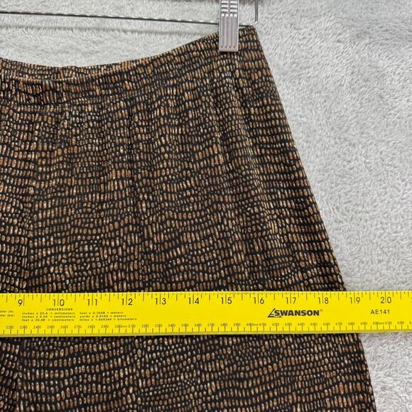 Chicos Travelers Pants 2 L/12 Brown Pullon Elastic Waist Wide Leg High Rise - Picture 12 of 13